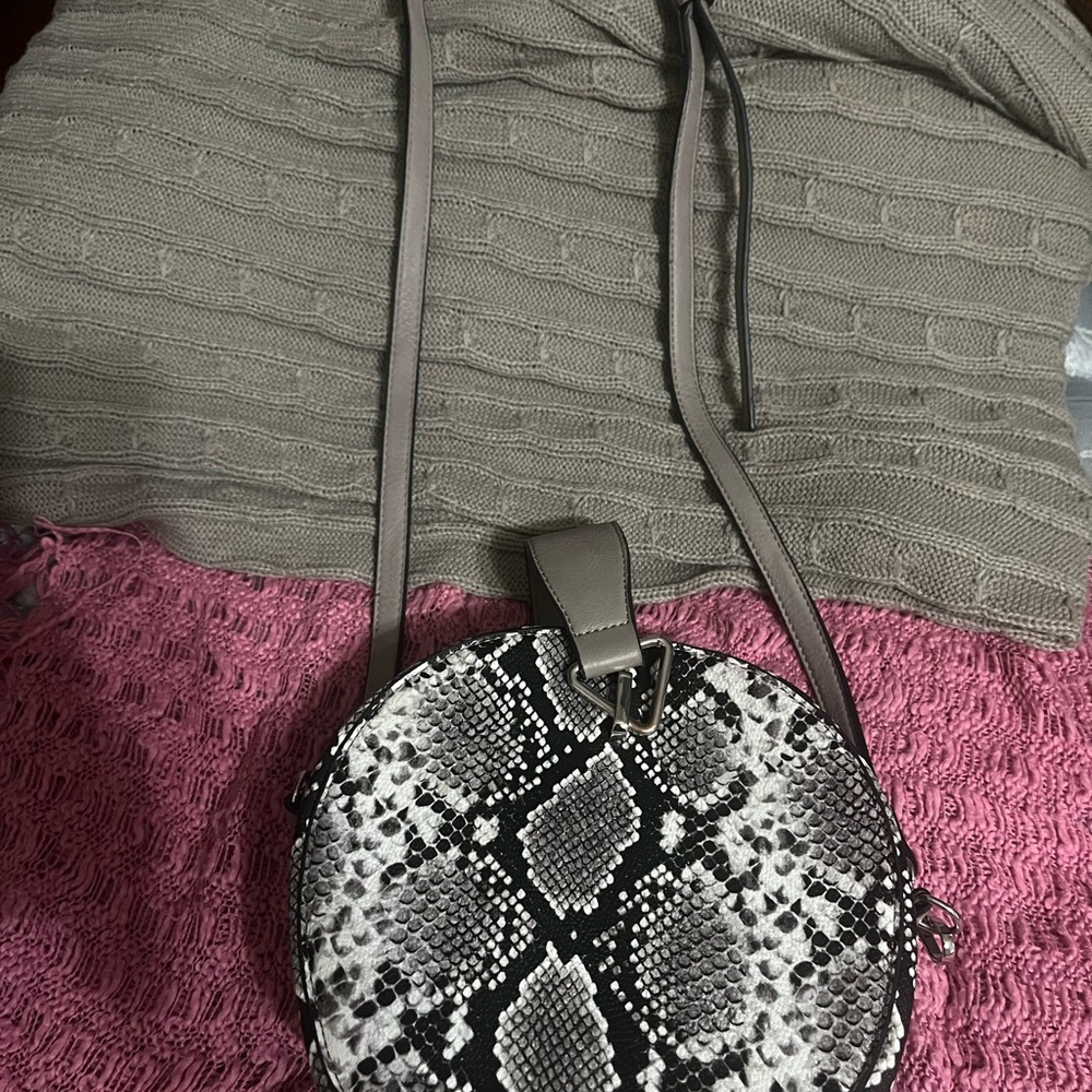Faux Snake leather bag with 2 straps